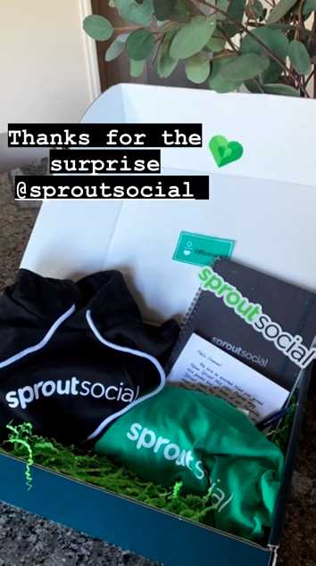 sprout swag shown in an IG story